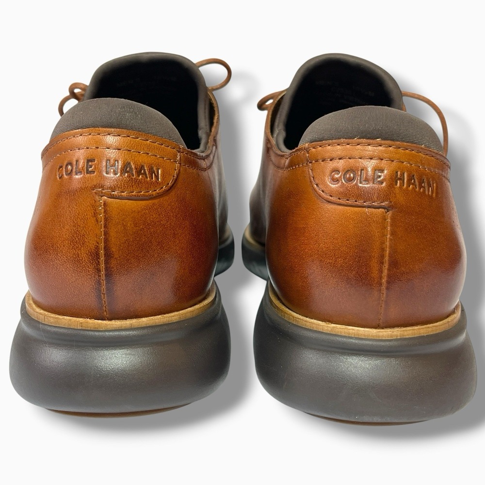 Cole Haan Men 2.ZeroGrand Laser Wingtip Oxford British Tan Java C25351 Size 10.5 - Picture 6 of 12